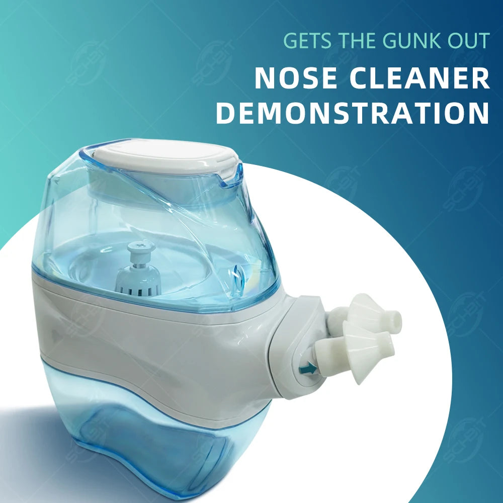 NasalClear Advanced Powered Nasal Irrigation System with 360° Rotating Double-Head