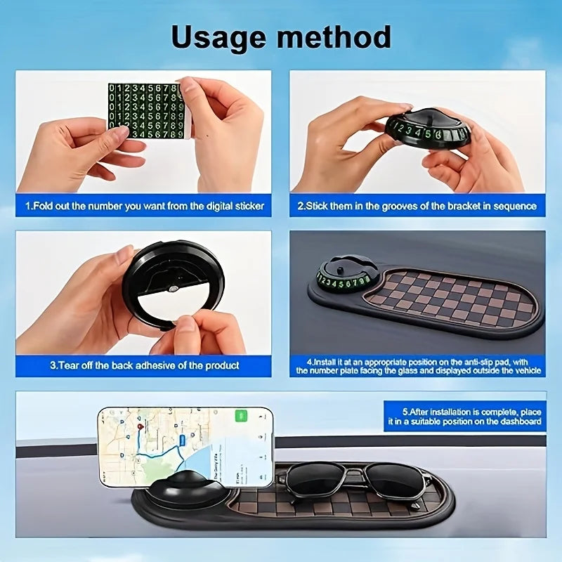 Universal Car Anti-Slip Mat With 360° Rotating Phone Holder