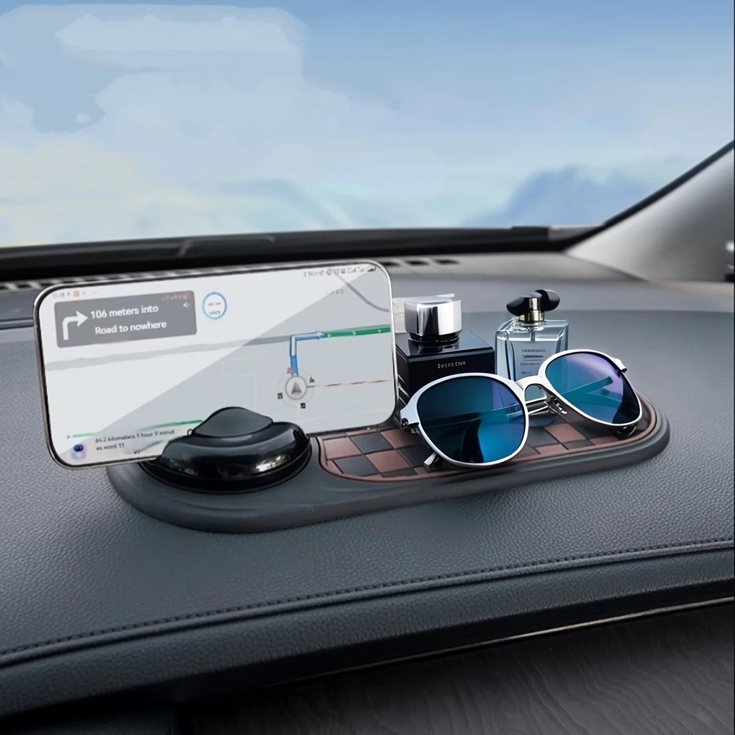 Universal Car Anti-Slip Mat With 360° Rotating Phone Holder